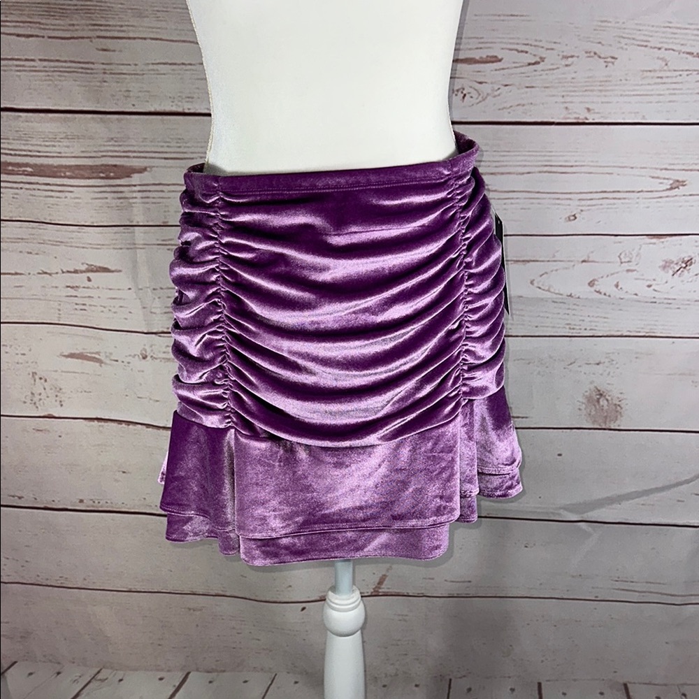 Wild Fable - Elegant Purple Velvet Skirt